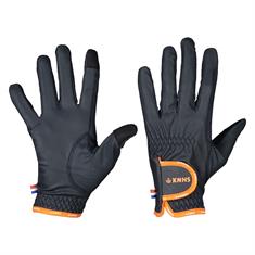 Reithandschuhe Uni KNHS Dunkelblau-Orange