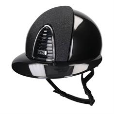 Reithelm Cromo 2.0 Shine Vorderseite Star Polo KEP Italia Schwarz