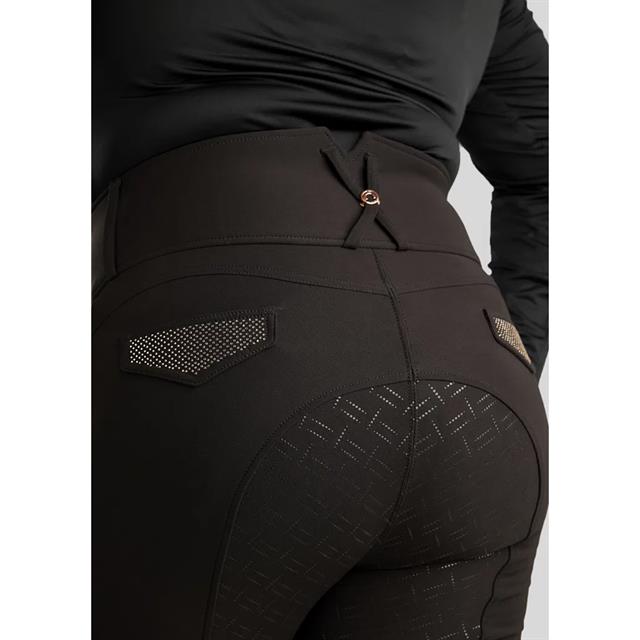Reithose Briella Roségold Vollbesatz Silikon Montar Schwarz