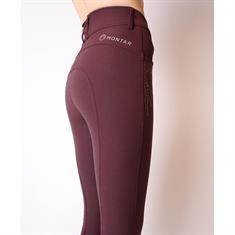 Reithose Femka Yati Crystal Roségold Vollbesatz Silikon Montar Dunkelrot