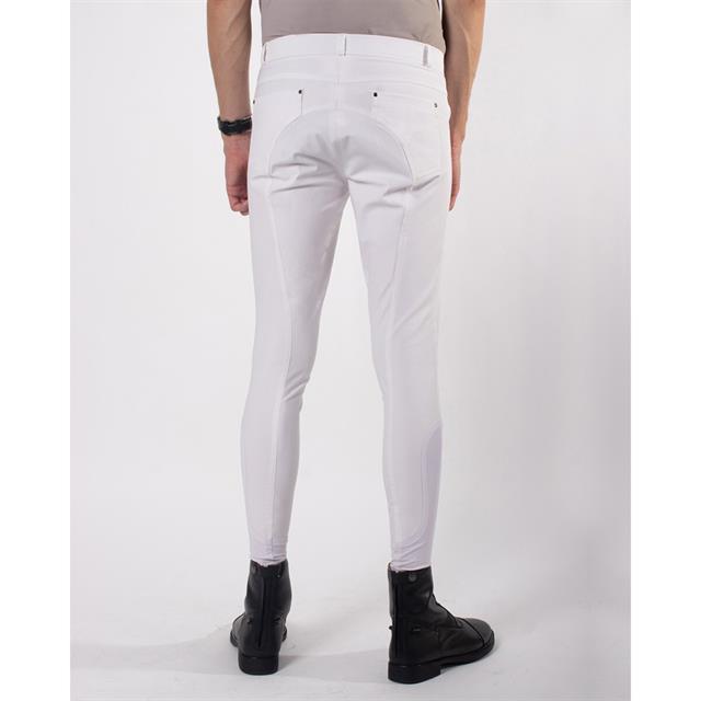 Reithose Fillip Men Beinbesatz Silikon QHP Weiß