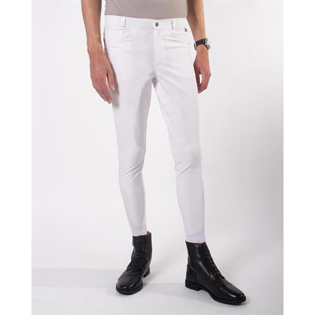 Reithose Fillip Men Beinbesatz Silikon QHP Weiß