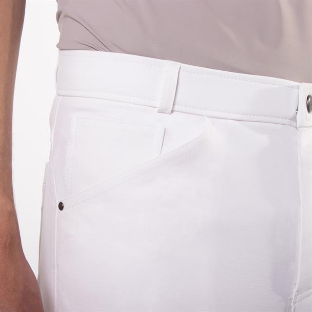 Reithose Fillip Men Beinbesatz Silikon QHP Weiß