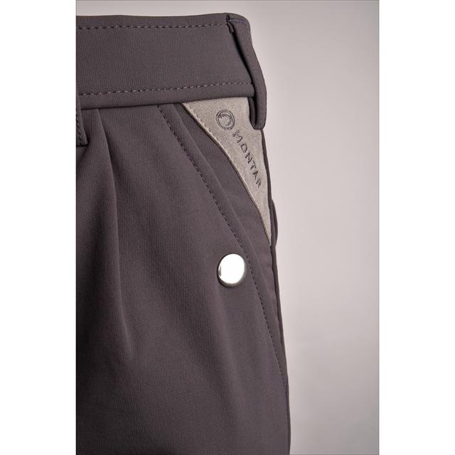 Reithose Gary Men Kniebesatz Silikon Montar Grau