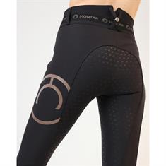 Reithose Gudrun Yati Highwaist Vollbesatz Silikon Montar Schwarz