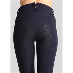Reithose Highwaist 2.0 Vollbesatz Silikon Montar Dunkelblau-Dunkelblau
