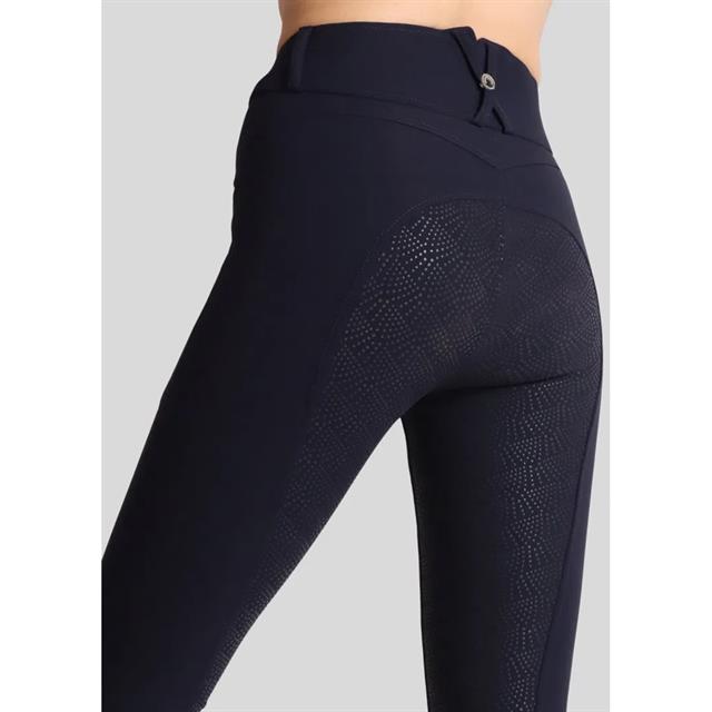 Reithose Highwaist 2.0 Vollbesatz Silikon Montar Dunkelblau-Dunkelblau