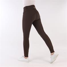 Reithose Highwaist 2.0 Vollbesatz Silikon Montar Dunkelbraun