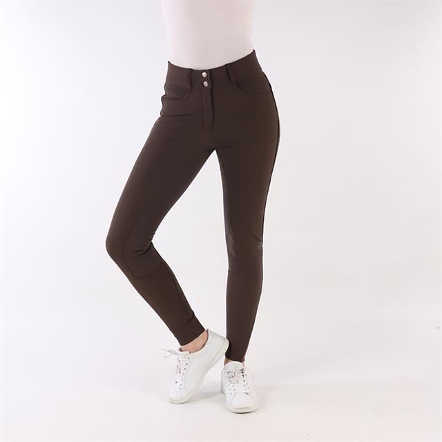 Reithose Highwaist 2.0 Vollbesatz Silikon Montar Dunkelbraun