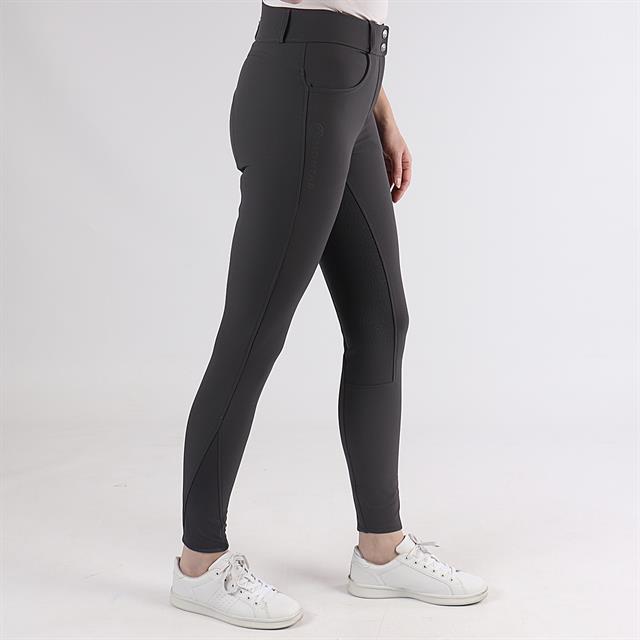 Reithose Highwaist 2.0 Vollbesatz Silikon Montar Grau