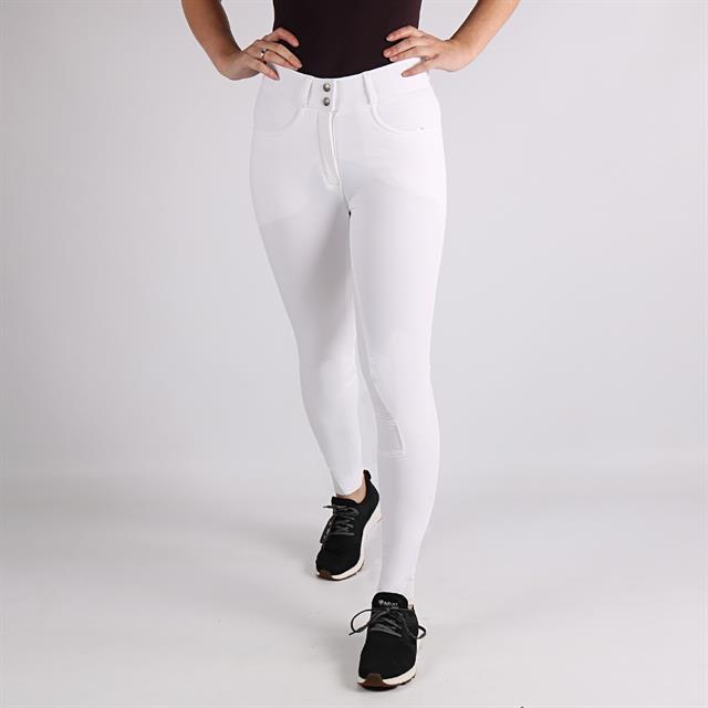 Reithose Highwaist 2.0 Vollbesatz Silikon Montar Weiß