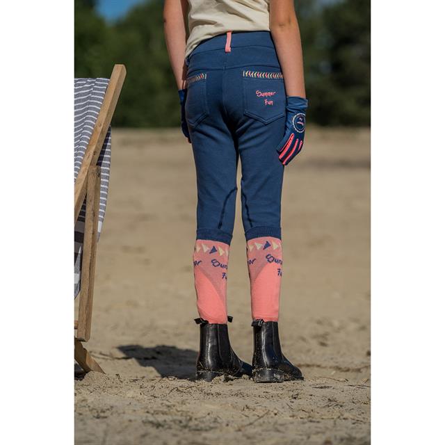 Reithose Jolly Presto Kids Vollbesatz Silikon Horka Dunkelblau