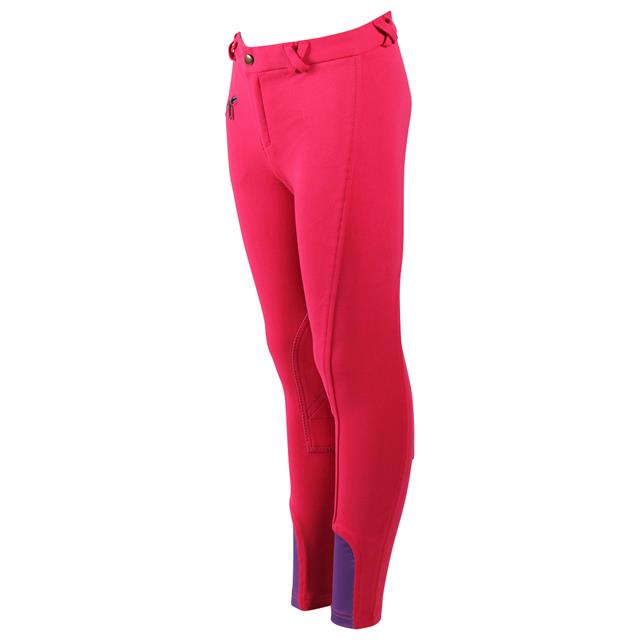 Reithose Junior Q-Essentials Dunkelrosa