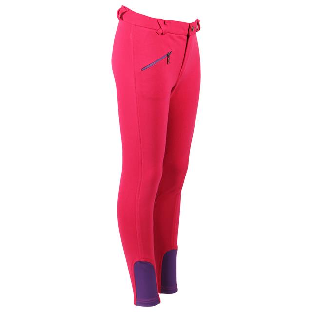 Reithose Junior Q-Essentials Dunkelrosa