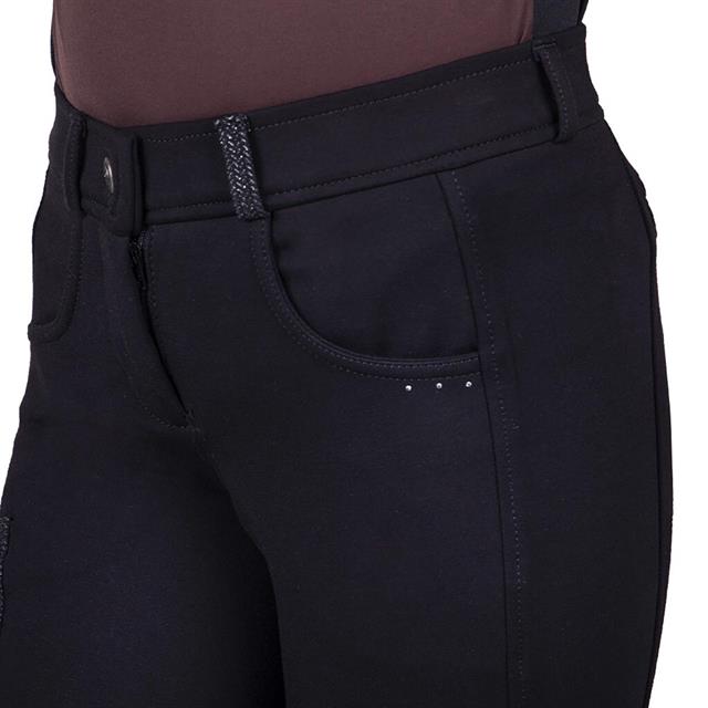 Reithose Kae Kids Kniebesatz Silikon QHP Schwarz