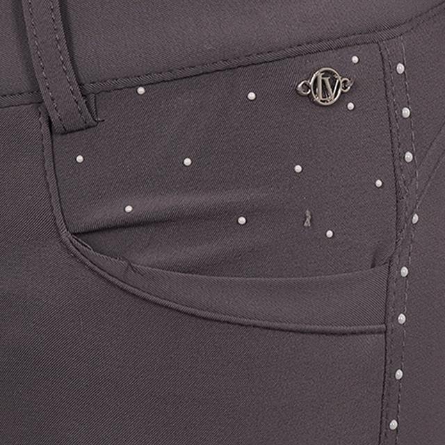Reithose La Valencio LVVanity Kids Vollbesatz Silikon Dunkelgrau