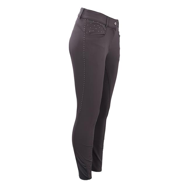 Reithose La Valencio LVVanity Vollbesatz Silikon Dunkelgrau