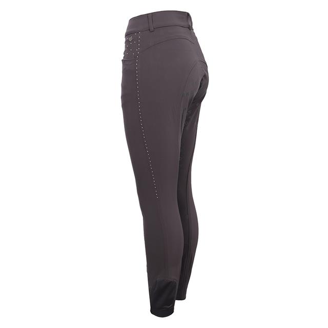 Reithose La Valencio LVVanity Vollbesatz Silikon Dunkelgrau