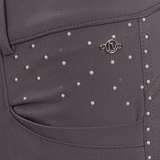 Reithose La Valencio LVVanity Vollbesatz Silikon Dunkelgrau