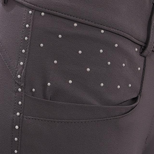 Reithose La Valencio LVVanity Vollbesatz Silikon Dunkelgrau