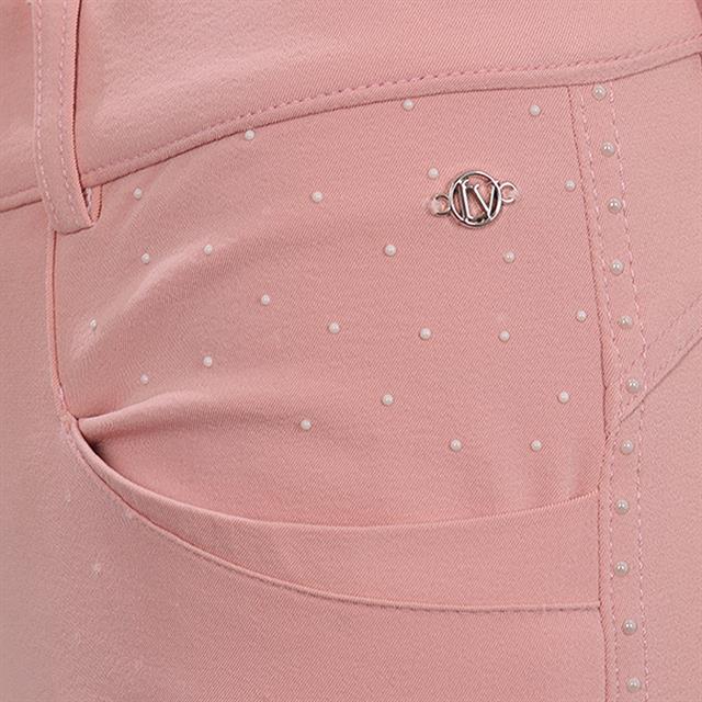 Reithose La Valencio LVVanity Vollbesatz Silikon Rosa