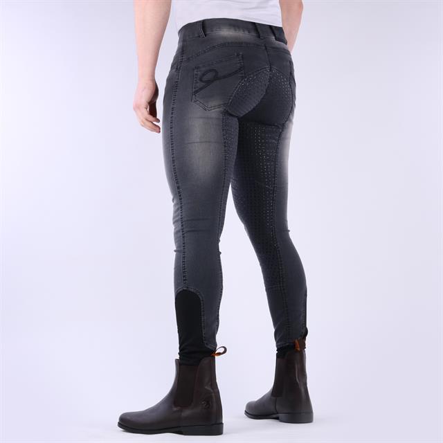 Reithose Liciano Denim Men Vollbesatz Silikon Harry's Horse Schwarz-Denim