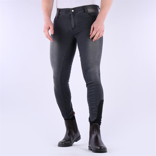 Reithose Liciano Denim Men Vollbesatz Silikon Harry's Horse Schwarz-Denim