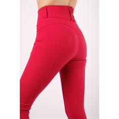 Reithose Megan Highwaist Kniebesatz Silikon Montar Rot