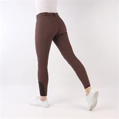 Reithose Meret Pikeur Kniebesatz Stoff Mittelbraun