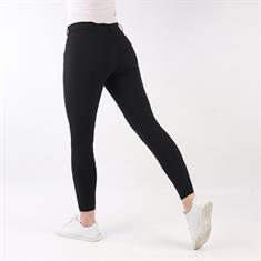 Reithose Meret Pikeur Kniebesatz Stoff Schwarz