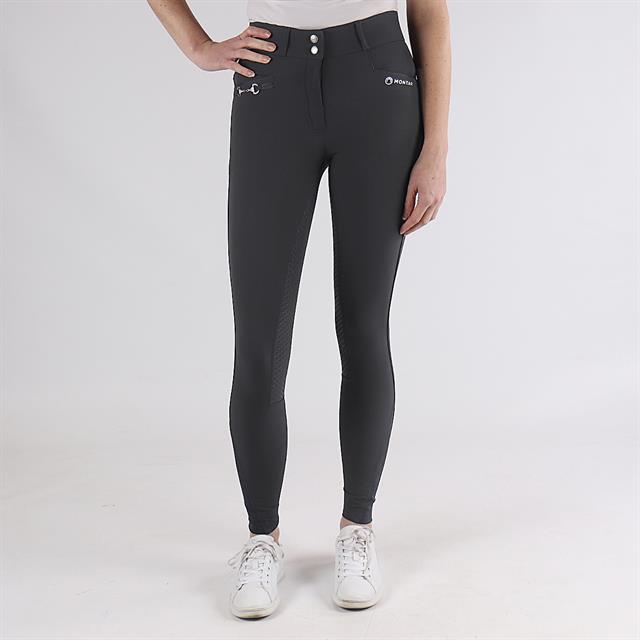 Reithose Molly Highwaist 2.0 Vollbesatz Silikon Montar Grau