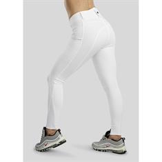 Reithose MOMaggie Gun Metal Vollbesatz Silikon Montar Weiß