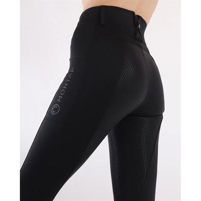 Reithose MOMeadow Mesh Summer Vollbesatz Silikon Montar Schwarz