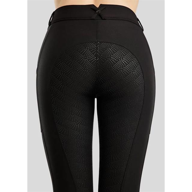 Reithose MOMegan Yati Phone Pockets Vollbesatz Silikon Montar Schwarz