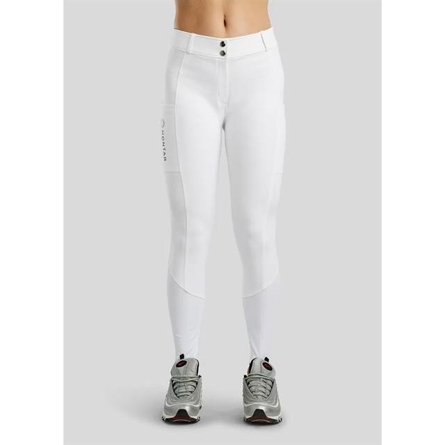Reithose MOZira Refined With Compression Vollbesatz Silikon Montar Weiß
