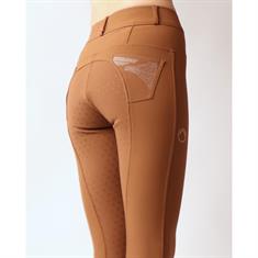 Reithose Rosa Yati Highwaist Vollbesatz Silikon Montar Braun