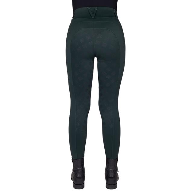 Reitleggings Avelie Vollbesatz Silikon QHP Dunkelgrün