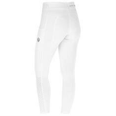 Reitleggings Compression Vollbesatz Silikon Covalliero Weiß
