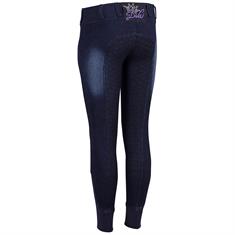 Reitleggings Diva Violet Denim Vollbesatz Silikon Kinder Harry's Horse Denim