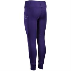Reitleggings Diva Violet Vollbesatz Silikon Kinder Harry's Horse Dunkellila