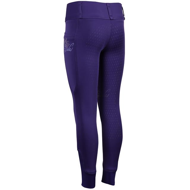 Reitleggings Diva Violet Vollbesatz Silikon Kinder Harry's Horse Dunkellila