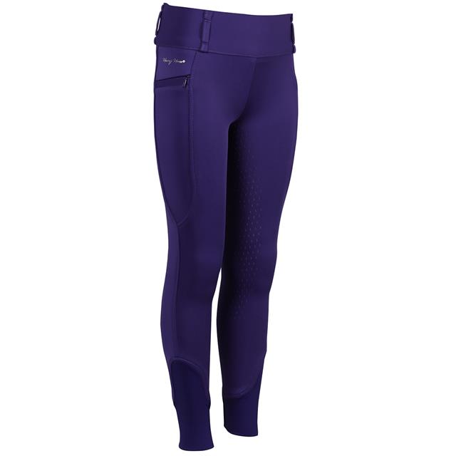 Reitleggings Diva Violet Vollbesatz Silikon Kinder Harry's Horse Dunkellila