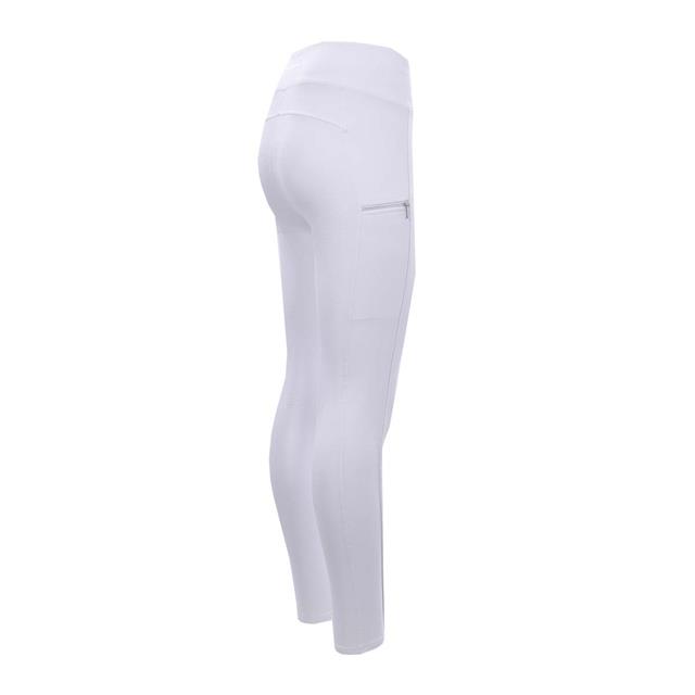 Reitleggings EJCompetition Kinder Vollbesatz Silikon Epplejeck Weiß