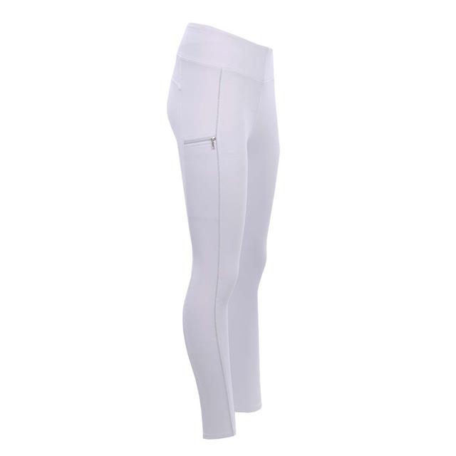 Reitleggings EJCompetition Kinder Vollbesatz Silikon Epplejeck Weiß