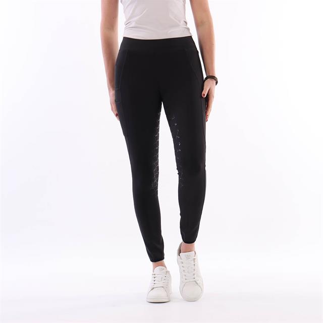 Reitleggings EJPhebe Kids Vollbesatz Silikon Epplejeck Schwarz