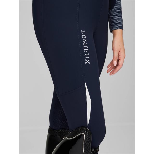 Reitleggings Eleanor Reflective Kniebesatz Silikon LeMieux Dunkelblau