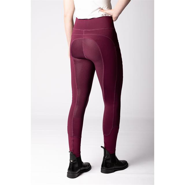 Reitleggings Equitight Avatar Vollbesatz Silikon Kids Harry's Horse Dunkelrot