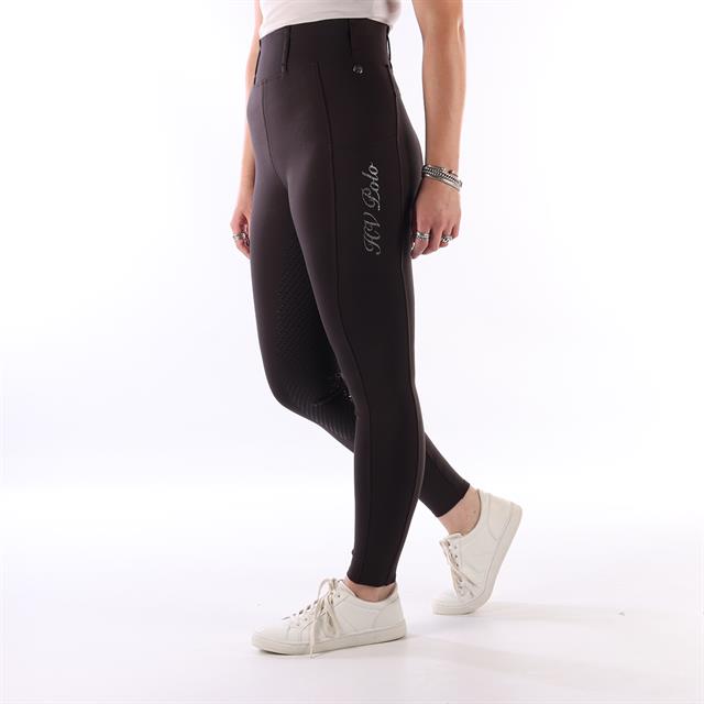 Reitleggings HVPluci Vollbesatz Silikon HV POLO Dunkelbraun