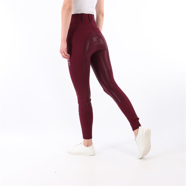 Reitleggings HVPluci Vollbesatz Silikon HV POLO Dunkelrot