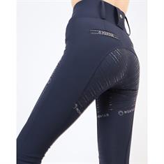 Reitleggings Karen Hightwaist Vollbesatz Silikon Montar Dunkelblau
